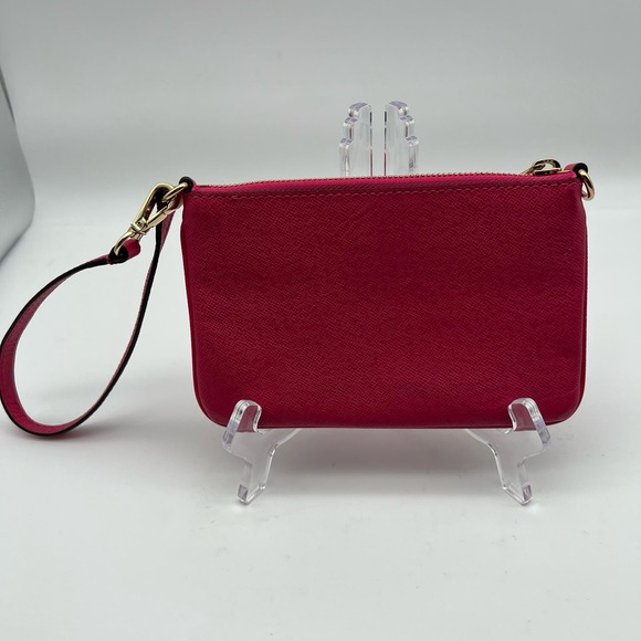 Michael Kors Hot Pink Wristlet with Zip Closure Colorful Preppy‎ Designer - Picture 2 of 11